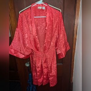 Victoria's Secret Red Satin Robe